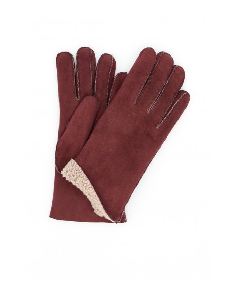Sermoneta Gloves Guanto Montone cucito a mano Bordeaux