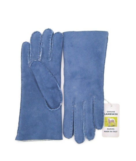 Sermoneta Gloves Guanto Montone Cucito A Mano Denim