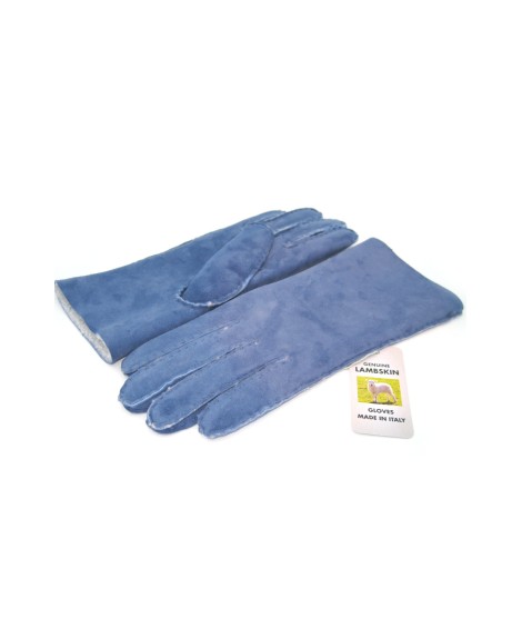 Sermoneta Gloves Guanto Montone Cucito A Mano Denim