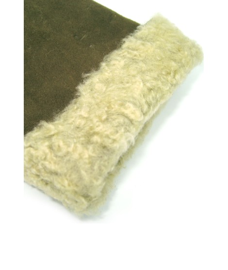 Sermoneta Gloves Guanto Montone Cucito A Mano Loden