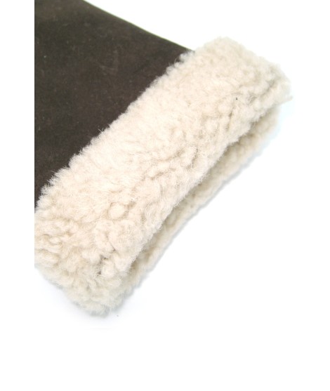 Sermoneta Gloves Guanto Montone Cucito A Mano T.Moro