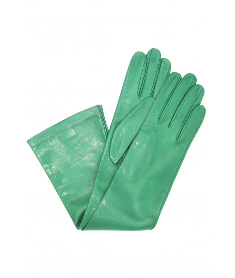 Sermoneta Gloves Guanto Nappa 10Bt foderato seta Verde smeraldo