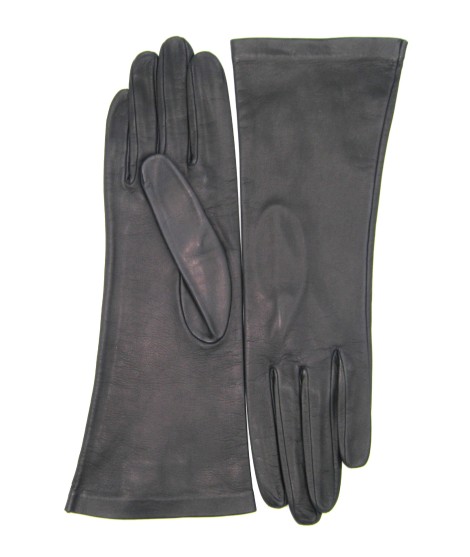 Sermoneta Gloves Guanto Nappa 4bt Foderato Seta Navy