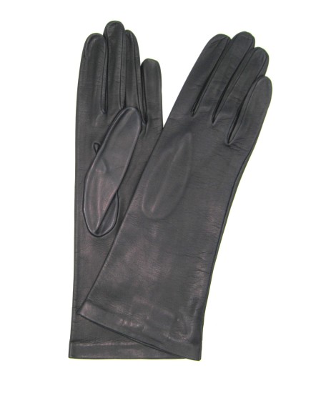 Sermoneta Gloves Guanto Nappa 4bt foderato seta Navy