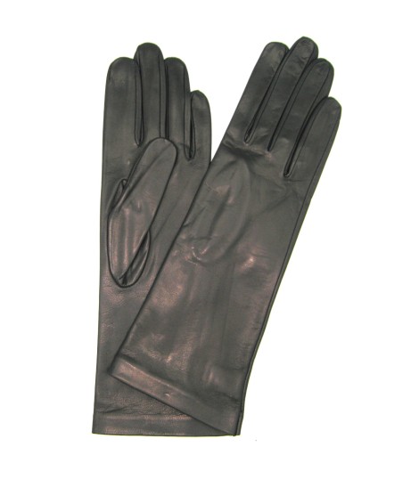 Sermoneta Gloves Guanto Nappa 4bt foderato seta Nero
