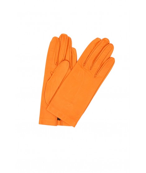Sermoneta Gloves Guanto Nappa fodera seta Arancio chiaro