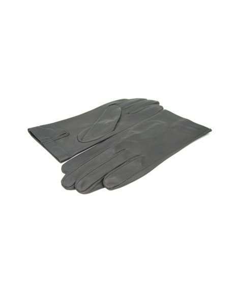 Sermoneta Gloves Guanto Nappa Fodera Seta Grigio Scuro