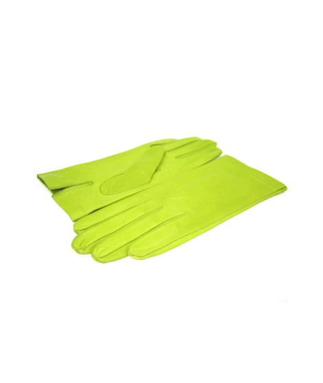 Sermoneta Gloves Guanto Nappa Fodera Seta Pistacchio