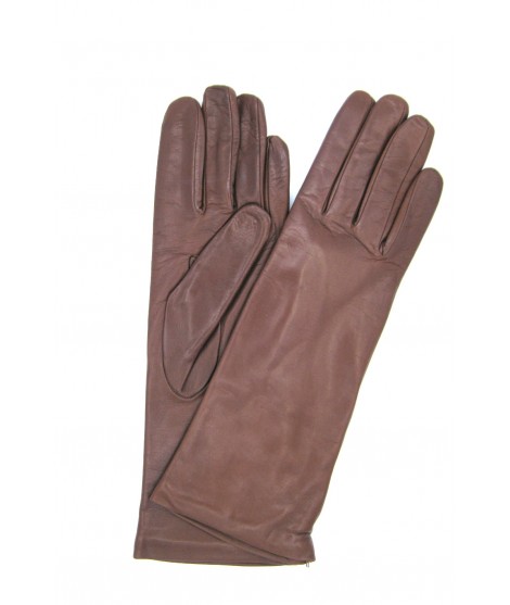 Sermoneta Gloves Guanto nappa foderato cashmere 4 bt Cognac