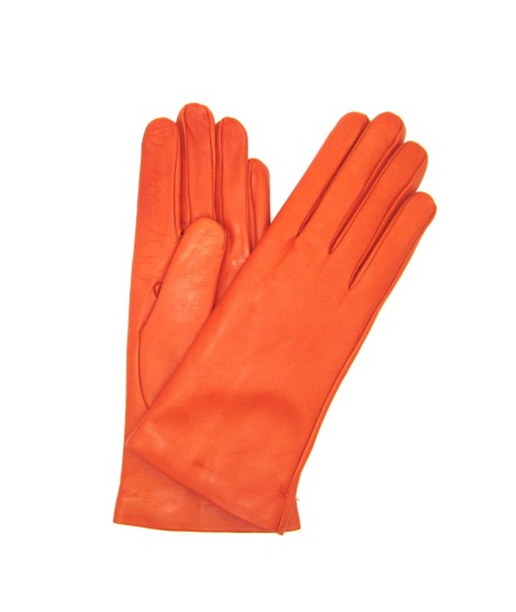 Sermoneta Gloves Guanto Nappa foderato cashmere Arancio scuro