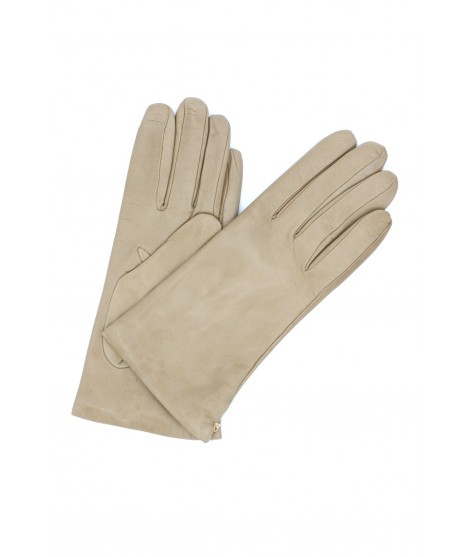 Sermoneta Gloves Guanto Nappa foderato cashmere Beige/Taupe