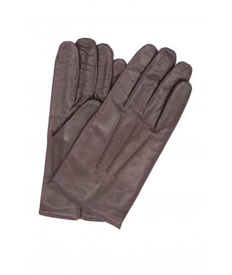 Sermoneta Gloves Guanto Nappa foderato cashmere Bordeaux