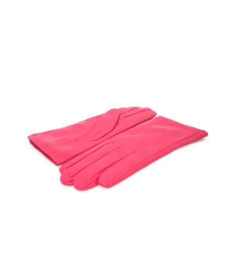 Sermoneta Gloves Guanto Nappa Foderato Cashmere Fucsia