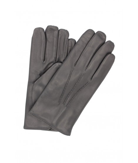 Sermoneta Gloves Guanto Nappa foderato cashmere Grigio scuro