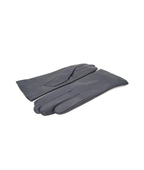 Sermoneta Gloves Guanto Nappa Foderato Cashmere Navy