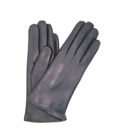 Sermoneta Gloves Guanto Nappa foderato cashmere Navy