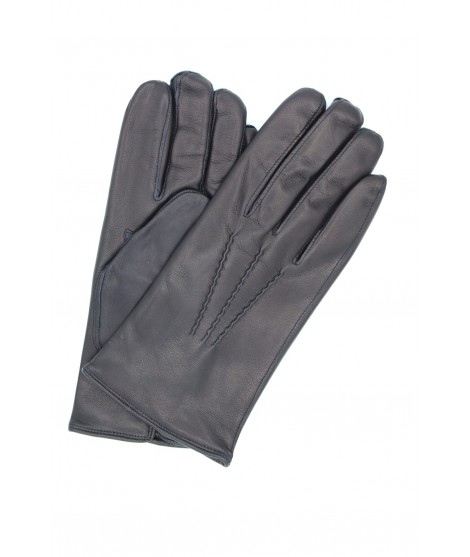 Sermoneta Gloves Guanto Nappa foderato cashmere Navy