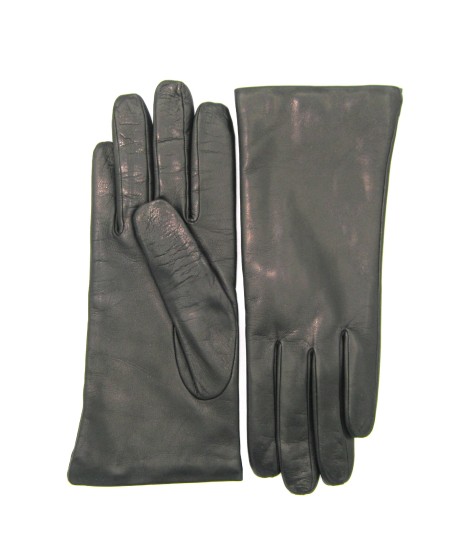 Sermoneta Gloves Guanto Nappa Foderato Cashmere Nero