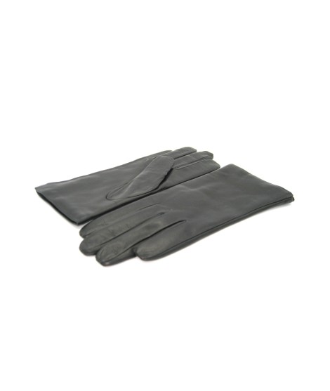 Sermoneta Gloves Guanto Nappa Foderato Cashmere Nero