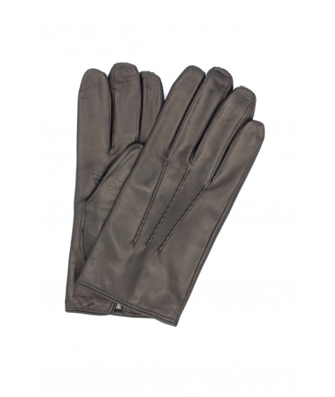 Sermoneta Gloves Guanto Nappa foderato cashmere Nero