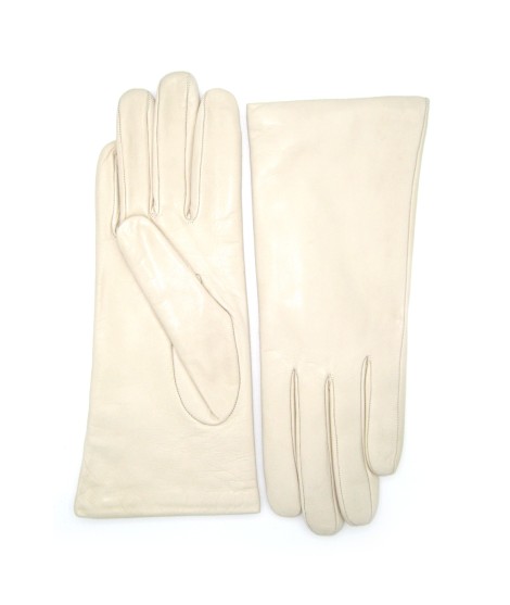 Sermoneta Gloves Guanto Nappa Foderato Cashmere Panna