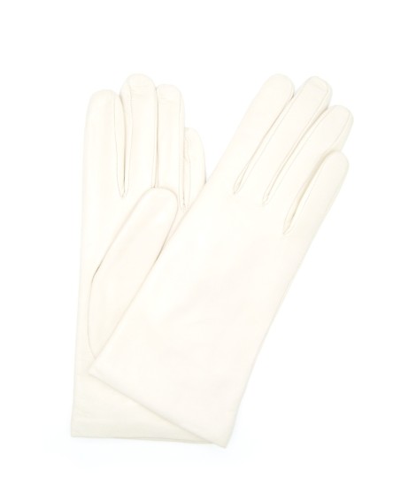 Sermoneta Gloves Guanto Nappa foderato cashmere Panna