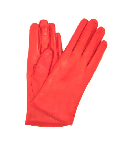 Sermoneta Gloves Guanto Nappa foderato cashmere Rosso