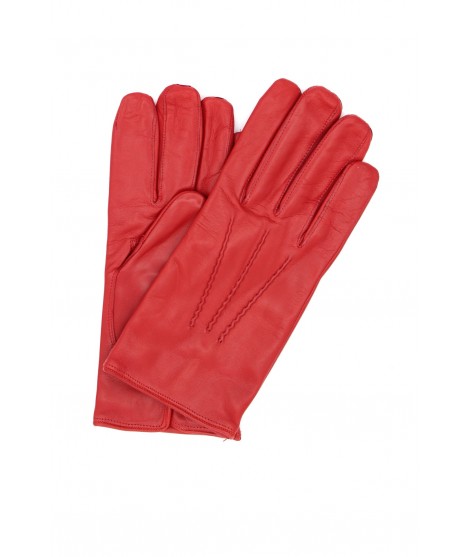 Sermoneta Gloves Guanto Nappa foderato cashmere Rosso