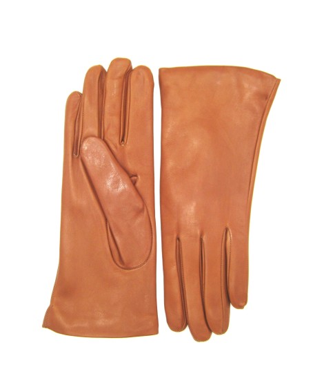 Sermoneta Gloves Guanto Nappa Foderato Cashmere Tan