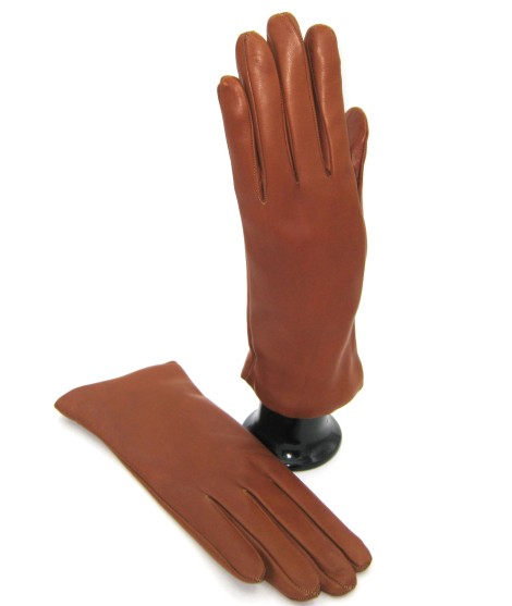 Sermoneta Gloves Guanto Nappa Foderato Cashmere Tan