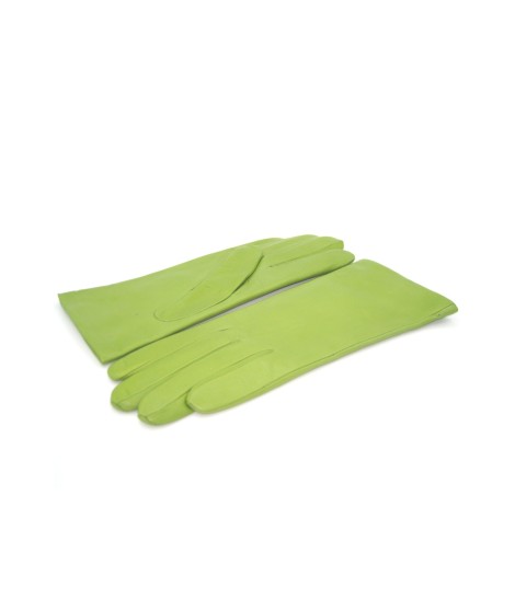 Sermoneta Gloves Guanto Nappa Foderato Cashmere Verde Pistacchio