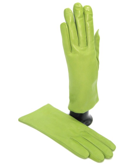 Sermoneta Gloves Guanto Nappa Foderato Cashmere Verde Pistacchio