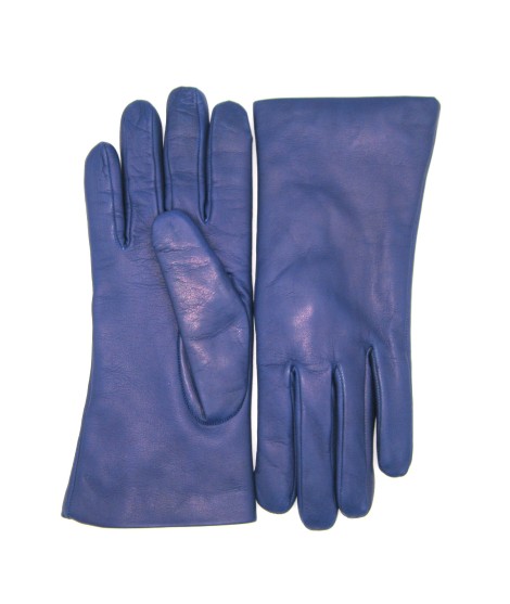 Sermoneta Gloves Guanto Nappa Foderato Lapin Blu/Royal