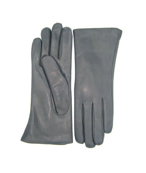 Sermoneta Gloves Guanto Nappa Foderato Lapin Grigio Scuro