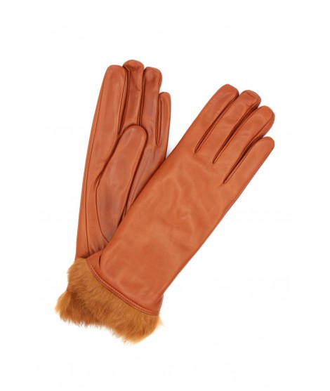 Sermoneta Gloves Guanto Nappa foderato lapin in tinta Tan