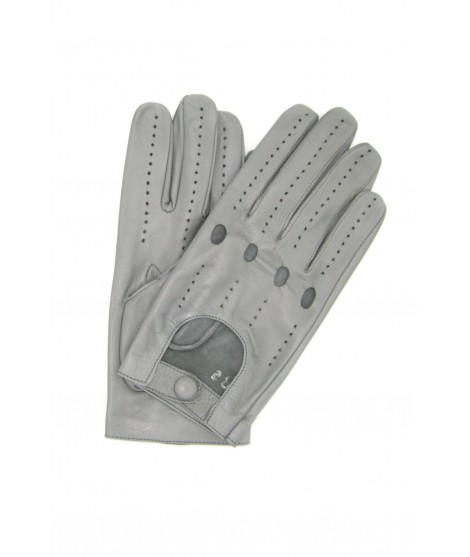 Sermoneta Gloves Guanto nappa guida dita intere Grigio/perla