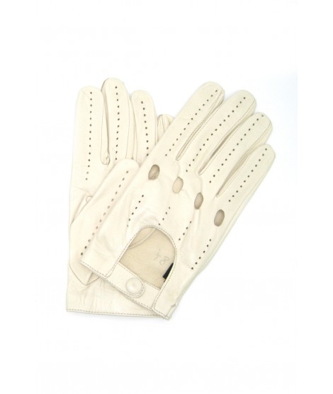 Sermoneta Gloves Guanto nappa guida dita intere Panna