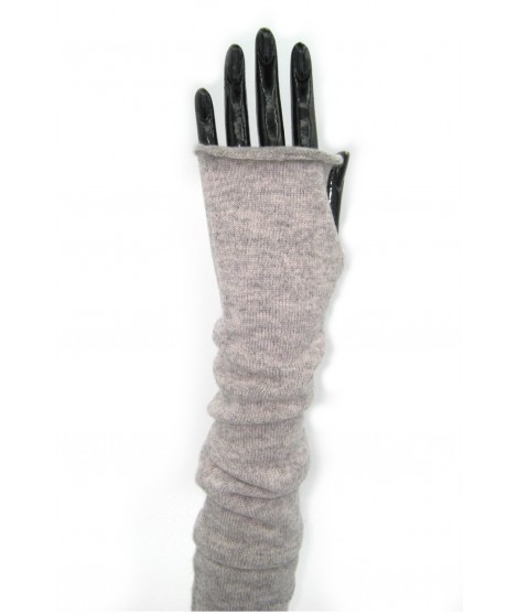 Sermoneta Gloves Manicotto In 100%cashmere 10bt Grigio Chiaro