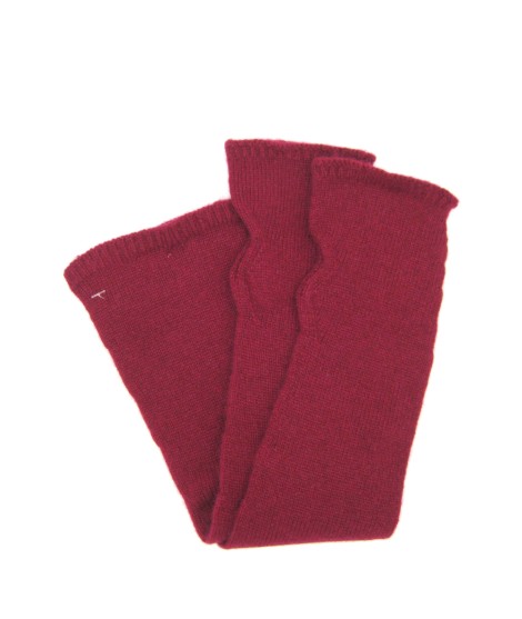 Sermoneta Gloves Manicotto in 100% cashmere 10bt Rosso scuro