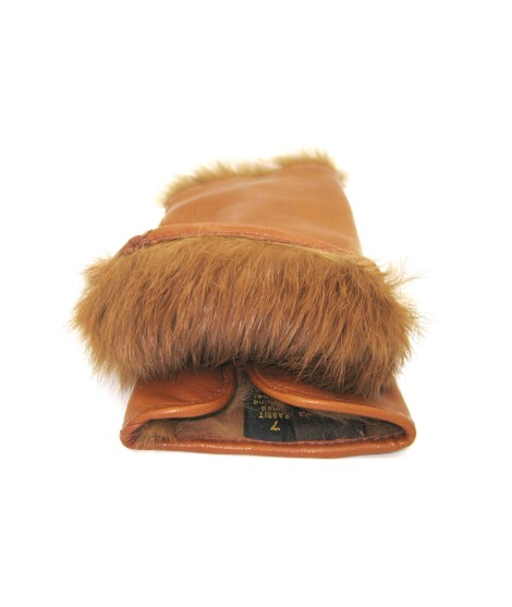 Sermoneta Gloves Manicotto In Nappa 2bt Foderato In Lapin Tan