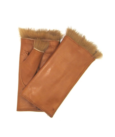 Sermoneta Gloves Manicotto in Nappa 2bt foderato in Lapin Tan