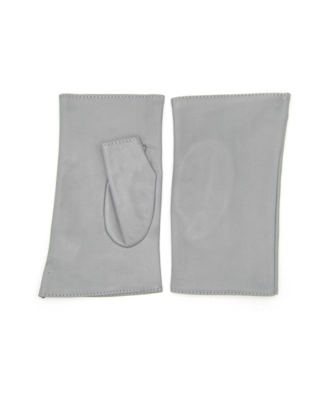 Sermoneta Gloves Manicotto In Nappa 2bt Foderato Seta Grigio Perla