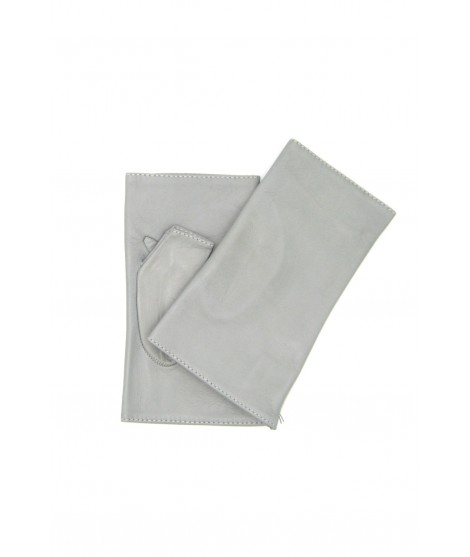 Sermoneta Gloves Manicotto in Nappa 2bt foderato seta Grigio Perla