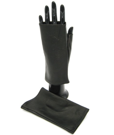 Sermoneta Gloves Manicotto In Nappa 2bt Foderato Seta Nero