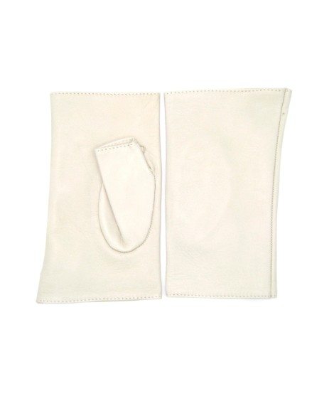Sermoneta Gloves Manicotto In Nappa 2bt Foderato Seta Panna