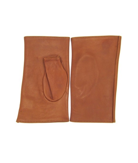 Sermoneta Gloves Manicotto In Nappa 2bt Foderato Seta Tan