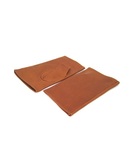 Sermoneta Gloves Manicotto In Nappa 2bt Foderato Seta Tan