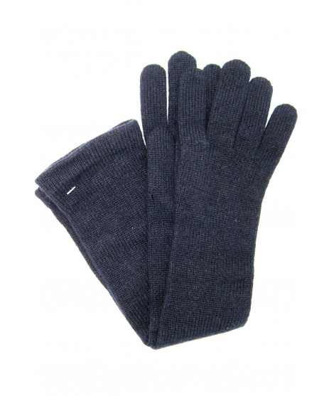 Sermoneta Gloves Guanto in 100% cashmere 10bt Navy