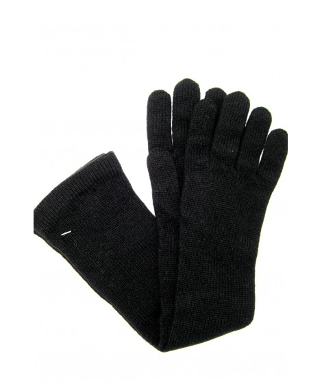 Sermoneta Gloves Guanto in 100% cashmere 10bt Nero