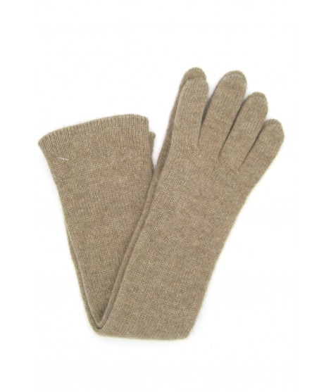 Sermoneta Gloves Guanto in 100% cashmere 10bt Toupe